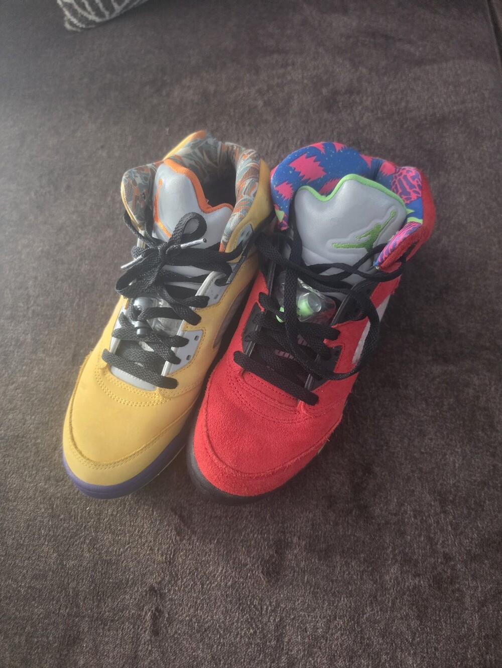 Kids Jordan Multicolor High-Top Sneakers - Yellow & Red
